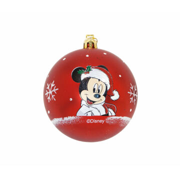 Bola de Natal Mickey Mouse Happy Smiles 6 Unidades Vermelho Plástico (ø 8 cm)