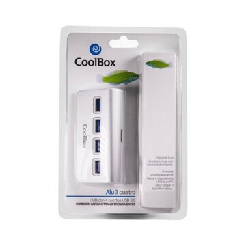 Hub USB Coolbox COO-HU4ALU3 Alumínio (4 Portas)