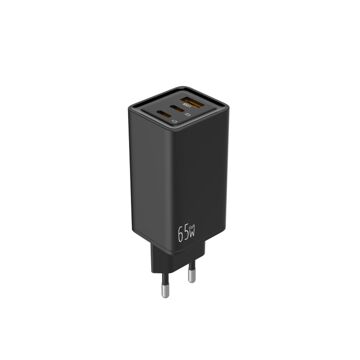 Carregador de Parede Leotec Gan Preto 65 W