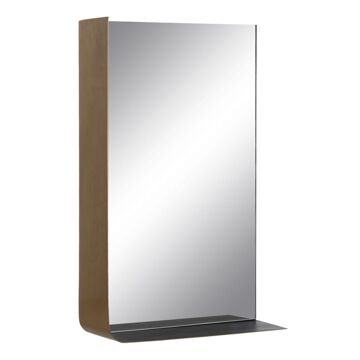 Espelho de Parede 40 X 12 X 60 cm Preto Dourado Metal