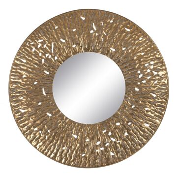 Espelho de Parede Dourado Cristal Ferro 76,5 X 7 X 76,5 cm