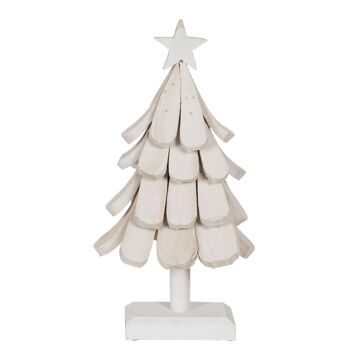 árvore de Natal Branco Madeira de Paulónia 31 X 25 X 60 cm