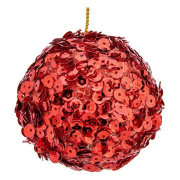 Bolas de Natal ø 10 cm 6 Unidades Vermelho Plástico