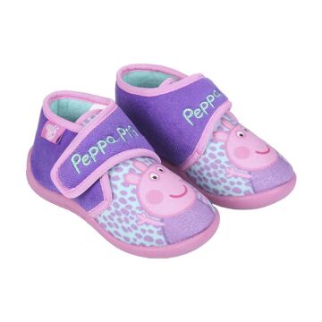 Pantufas para Crianças 3D Peppa Pig Roxo Cor de Rosa 26