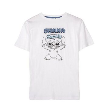 Camisola de Manga Curta Homem Stitch Branco XL