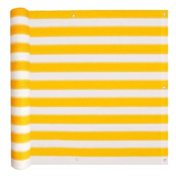 Tela de Varanda Pead 75x600 cm Amarelo e Branco