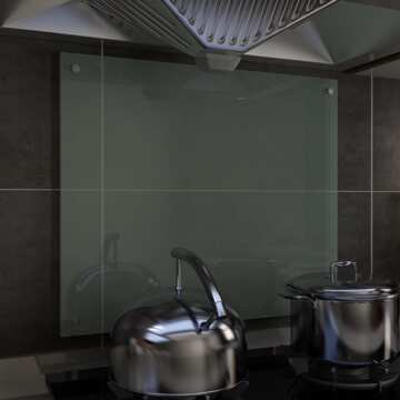 Painel Anti-salpicos de Cozinha Branco 70x60 cm Vidro Temperado