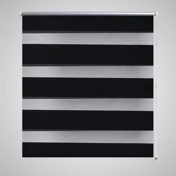 Estores de Correr 90 X 150 cm Linhas de Zebra-preto