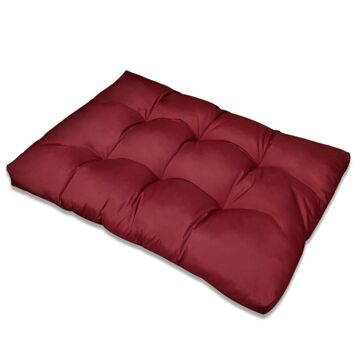 Almofada do Assento Estofado Vermelho 120 X 80 X 10 cm