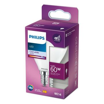 Lâmpada LED Philips E14 6,5 W 806 Lm (4000 K) (ø 4,5 X 8 cm)