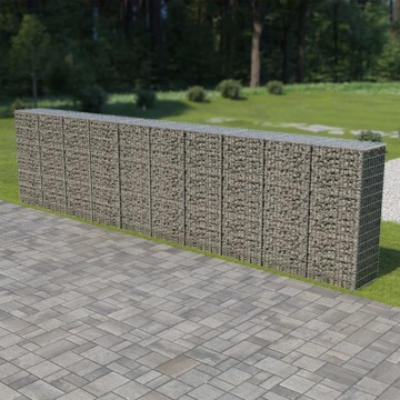  Muro Gabião com Tampas Aço Galvanizado 600x50x150 cm