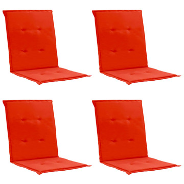Almofadões para Cadeiras de Jardim 4 pcs 100x50x3 cm Vermelho