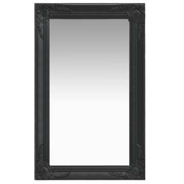 Espelho de Parede Estilo Barroco 50x80 cm Preto