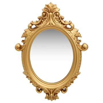 Espelho de Parede Estilo Castelo 56x76 cm Dourado