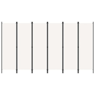 Divisória de Quarto com 6 Painéis 300x180 cm Branco