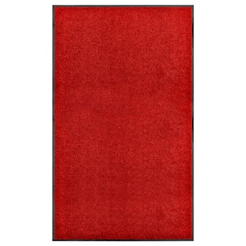 Tapete de Porta Lavável 90x150 cm Vermelho