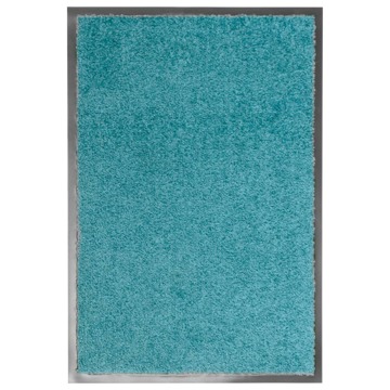 Tapete de Porta Lavável 40x60 cm Azul Ciano