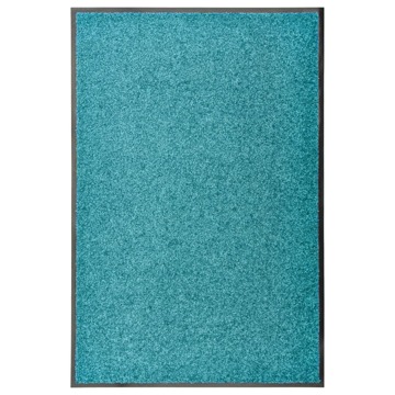 Tapete de Porta Lavável 60x90 cm Azul Ciano