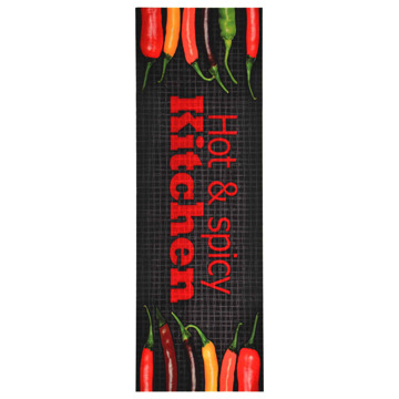 Tapete de Cozinha Lavável com Design Hot&spicy 45x150 cm