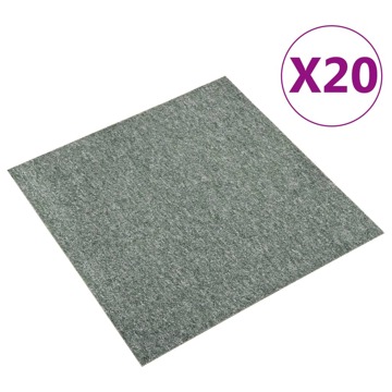 Ladrilhos Carpete para Pisos 20 pcs 5 M² 50x50 cm Verde