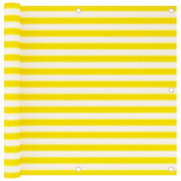 Tela de Varanda 90x500 cm Pead Amarelo e Branco