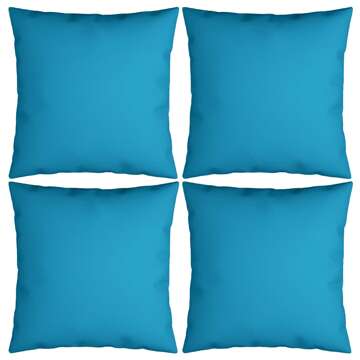 Almofadas Decorativas 4 pcs 50x50 cm Tecido Azul Real