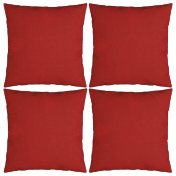 Almofadas Decorativas 4 pcs 60x60 cm Tecido Vermelho