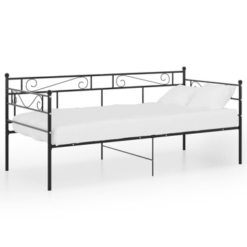 Sofá-cama 90x200 cm Metal Preto