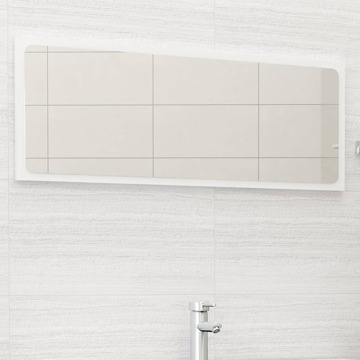 Espelho de Casa de Banho 100x1,5x37cm Contrap. Branco Brilhante
