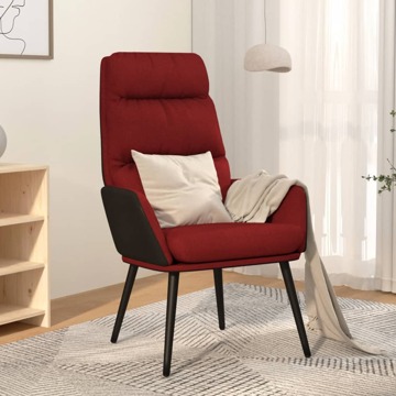 Cadeira de Descanso Tecido Vermelho Tinto