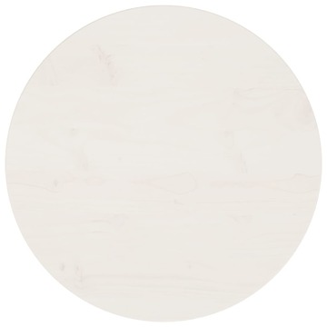 Tampo de Mesa Pinho Maciço Ø50x2,5 cm Branco