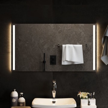 Espelho de Casa de Banho com Luzes LED 90x50 cm