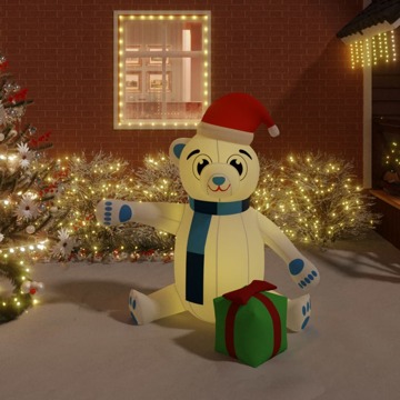 Urso de Natal Insuflável com Luzes LED 180 cm