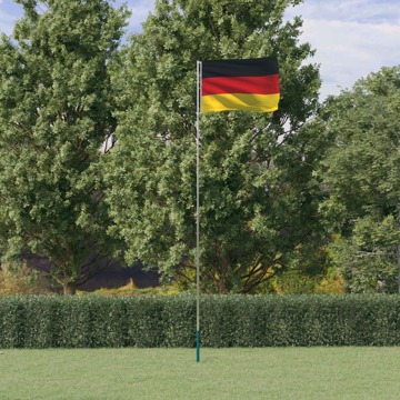 Bandeira da Alemanha e Mastro 5,55 M Alumínio