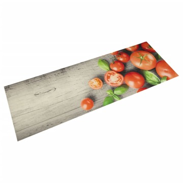 Tapete de Cozinha Lavável 60x180 cm Veludo Padrão Tomates