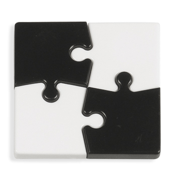 ímans Puzzle Preto e Branco 60x60x4mm