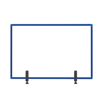 Placa de Trabalho Protetor em Acrílico 3 mm e Frame Azul 1040x700mm COVID-19