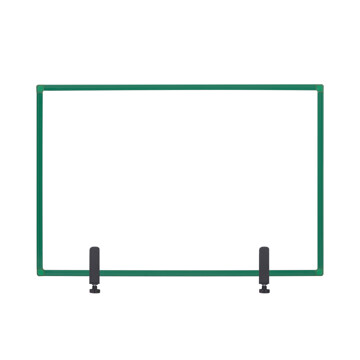 Placa de Trabalho Protetor em Acrílico 3 mm e Frame Verde 1040x700mm COVID-19