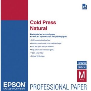 Papel Fine Art Paper Cold Press Natural A3+ 25 Folhas