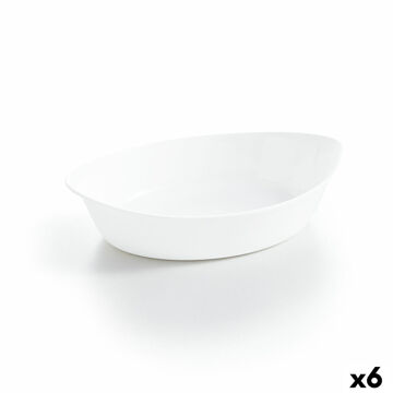 Recipiente de Cozinha Luminarc Smart Cuisine Oval Branco Vidro 25 X 15 cm (6 Unidades)