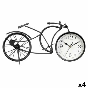 Tafelklok Bicicleta Preto Metal 40 X 19,5 X 7 cm (4 Unidades)