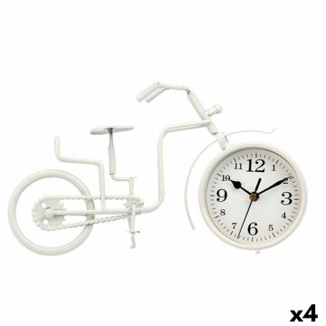 Tafelklok Bicicleta Branco Metal 33 X 21 X 4 cm (4 Unidades)
