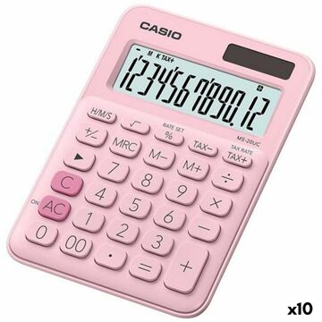 Calculadora Casio MS-20UC 2,3 X 10,5 X 14,95 cm Cor de Rosa (10 Unidades)