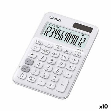 Calculadora Casio MS-20UC 2,3 X 10,5 X 14,95 cm Branco (10 Unidades)
