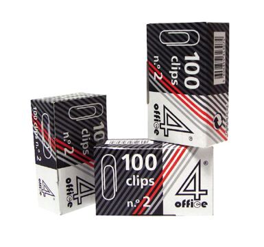 Clips Nº 2 25mm Cx: 100 Unidades 4Office
