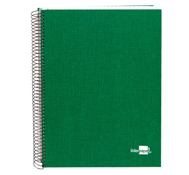 Caderno Espiral Paper Coat 160 Folhas A5 Quadriculado Verde