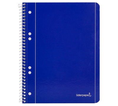 Caderno Espiral Paper Coat 160 Folhas A5 Quadriculado Azul