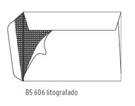 Envelopes Officio B5 176x250mm 80Gr Brancos