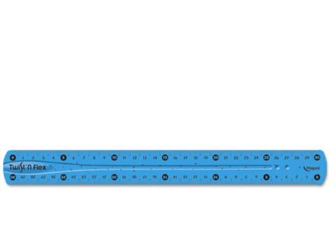 Regua Plástico Flexível Maped de 30 cm Cores Sortidas