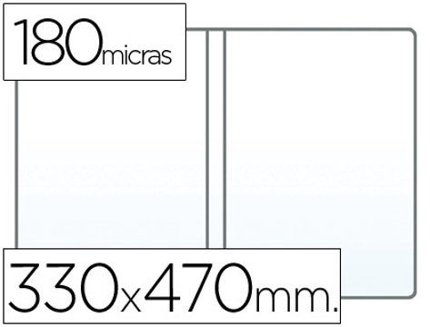 Bolsa Portacarnet Folio Dupla 180 Microns Pvc Transparente